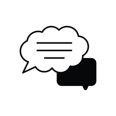 Speech Bubble vector icons stock illustration