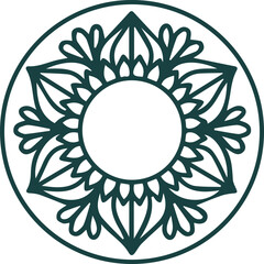 Beautiful flower art and mandala vector design