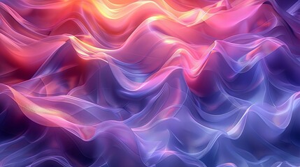 Obraz premium A simple name for this image could be Flowing Blue Smoke with Curved Light Patterns