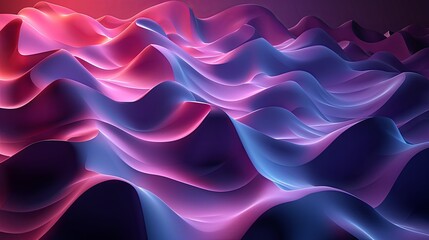 Obraz premium A simple name for this image could be Flowing Blue Smoke with Curved Light Patterns