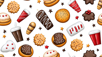 Delight in festive assortment of colorful cookies and treats, perfect for holiday celebrations and gatherings. These whimsical designs evoke joy and warmth