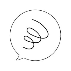 吹き出し内のぐるぐるマーク