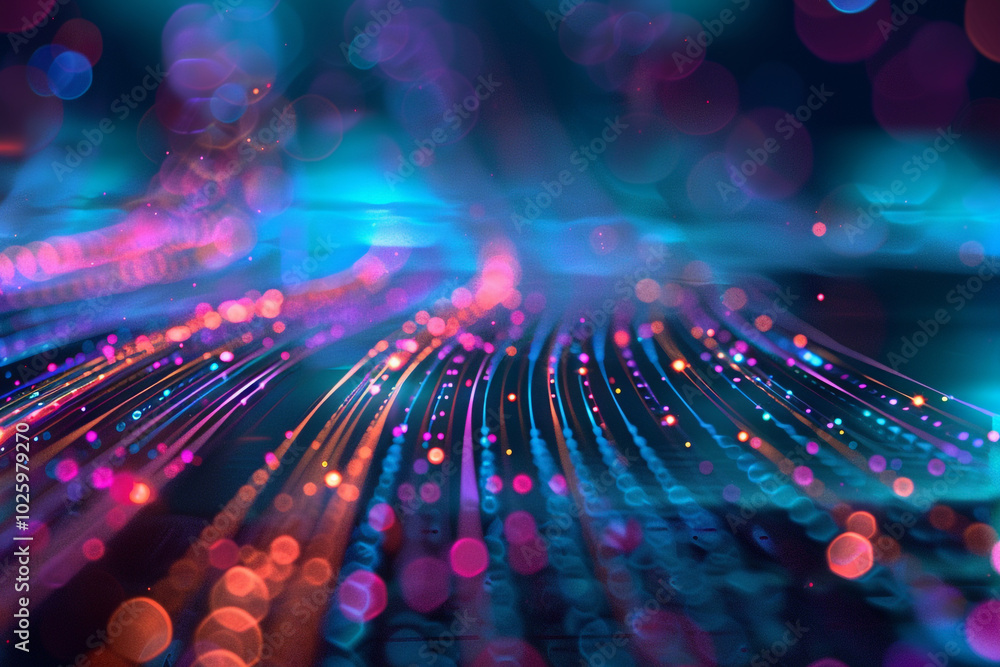 Poster closeup of an engineers journey through colorful flow lines macro shot of simulations paving the way