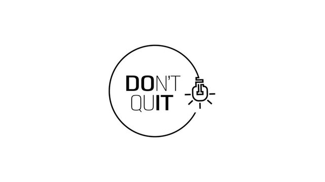 do not quit text on white background	