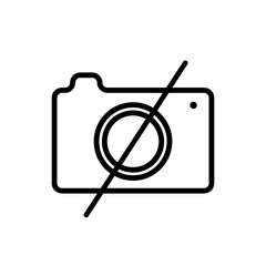 No flash outline icon. Vector graphics