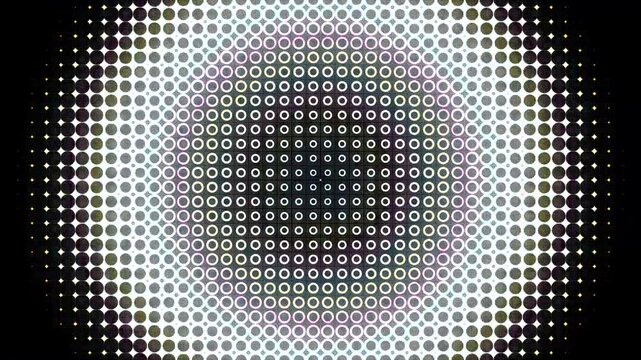 Colorful Dither Star Circle Effect Animation Loop