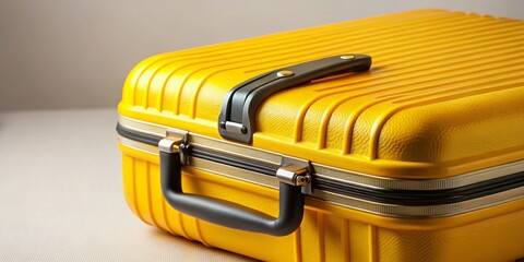 Minimalist Yellow Suitcase on a Simple Background for Travel Inspiration