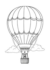 Heißluftballon über den Wolken - Ki generiert