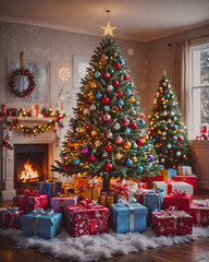 christmas tree with gifts
