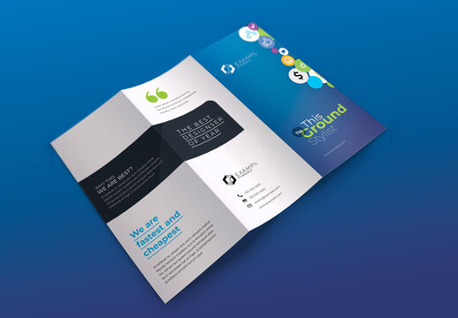 Social Media Trifold Brochure with Social Icons