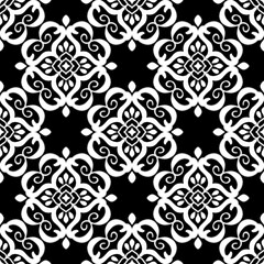 Flower Pattern Ethnic Geometric native tribal boho motif aztec textile fabric carpet mandalas African