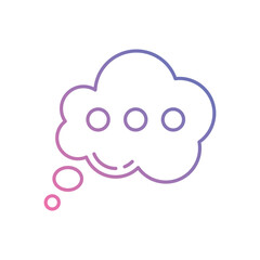 Thinking Chat vector icons stock illustration