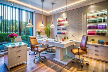 Professional Manicurist in Beauty Salon - Nail Care and Artistry