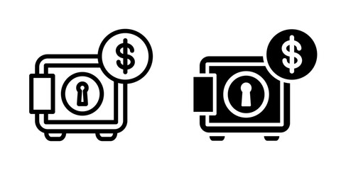 Illustration Vector graphic of safe box icon template