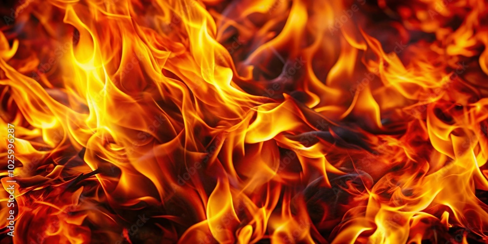 Poster seamless open fire flames pattern - abstract background for design and creative use