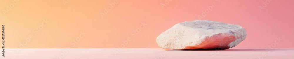 Poster smooth rock on a minimalistic gradient background