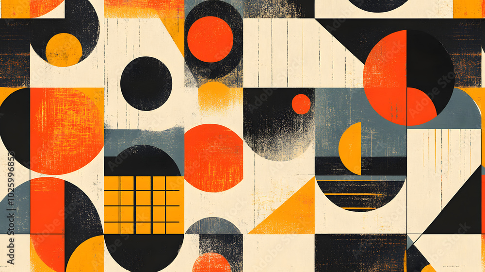 Poster a colorful abstract painting with many different shapes and sizes of circles