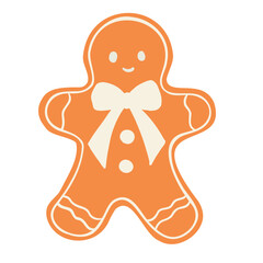 Ginger bread cookie hand drawn illustration