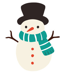 Snowman hand drawn illustration