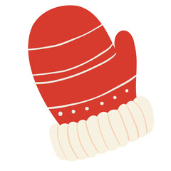 Christmas gloves hand drawn illustration