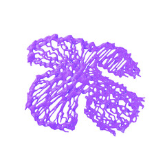 Fototapeta premium 3d biomorphism purple cell