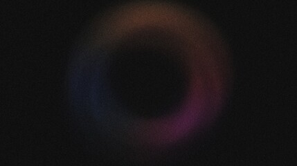 A gradient circle in the center of the image, blending from neon yellow to magenta, noise texture effect