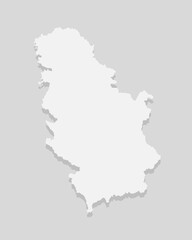 Obraz premium Vector map Serbia, template Europe outline country