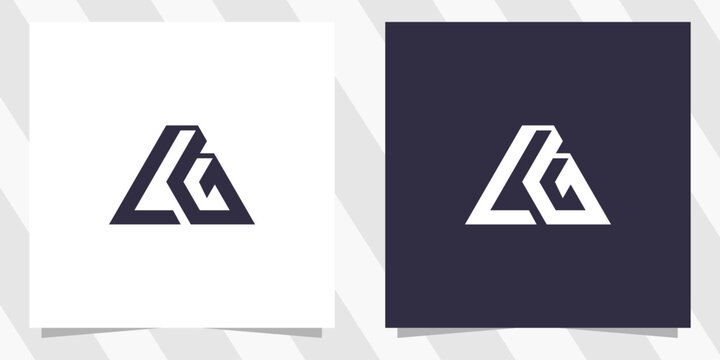 letter lg gl logo design vector