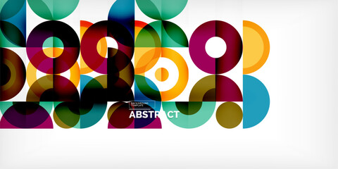 Colorful circle abstract background. Template for wallpaper, banner, presentation, background