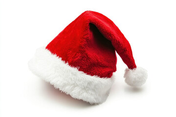Red Santa hat on a white background.