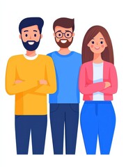 Fototapeta premium Dynamic educational platform with customizable avatars and interactive project-based learning with space for text