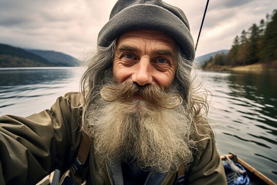 Sport fishing man hobby photo made with generative AI