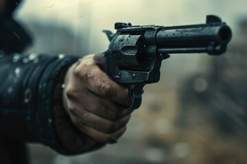 Ai generated picture of hand hold gun