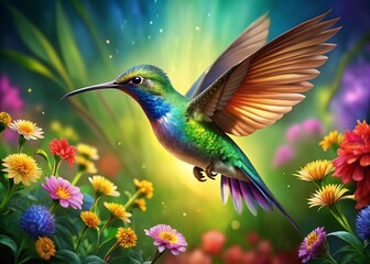 Stunning Hummingbird Vector Illustration for Nature Lovers and Wildlife Enthusiasts