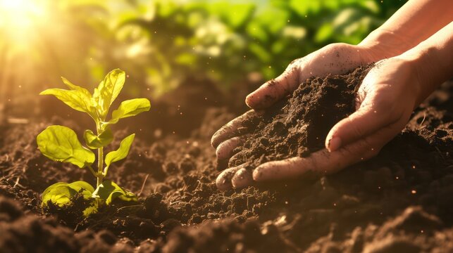 Organic farming practices boosting soil microbial health for resilient and nutrient-rich crops.