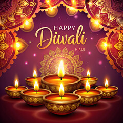 Happy Diwali festival elegant banner design