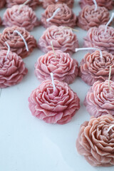 candles, candle, holiday, packaging, gift, flowers, decoration, wedding decor, decor, interior, spring, summer, pions