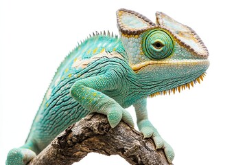 chameleon isolated on white