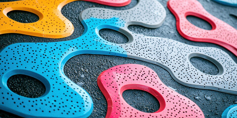 Obraz premium A colorful design made of different colored circles