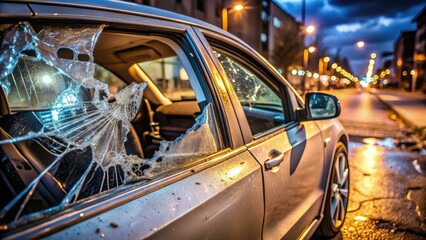 Damaged car door after an accident showcasing the impact and consequences of vehicle collisions