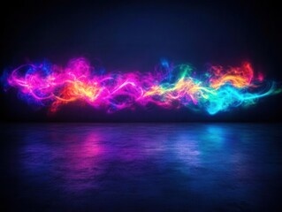Fototapeta premium Abstract colorful smoke vapor neon glow effect background