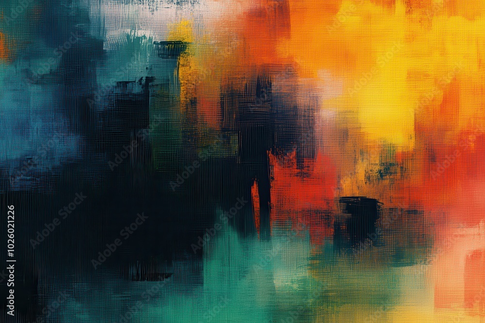 Poster modern impressionistic technique. wall art print creation. abstract artistic concepts. manually desi