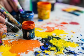Fototapeta premium Engaging community members in DIY art initiatives