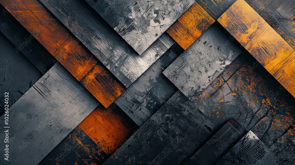 Poster an overhead view of layered geometric patterns with a fractal twist, set against a dark background.