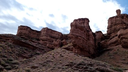 beautiful mountain scenery in summer