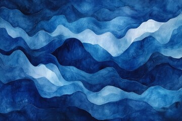 Obraz premium Create a Deep Abstract Blue Watercolor Background for Artistic Projects, Design, and Textures, Perfect for Prints, Websites, and Creative Inspiration
