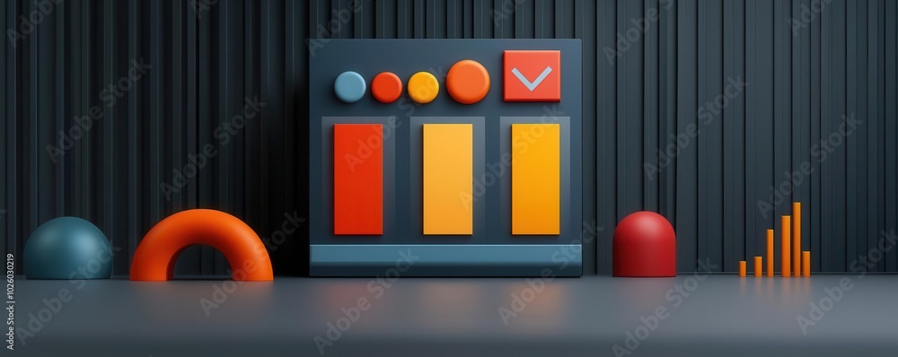 Aufkleber holographic sprint review screen filled with dynamic graphs, progress updates, and team comments, fu