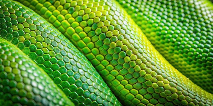 Close-up of vibrant green python skin with a reptile texture , python, green, vibrant, texture, close-up, reptile, multicolored
