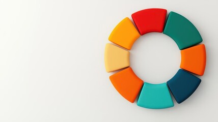 Circular diagram with interconnected lifecycle phases Research, Development, Testing, and Release, modern business tool, 3D illustration