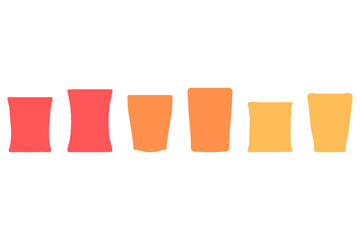 Simple snack illustration design set